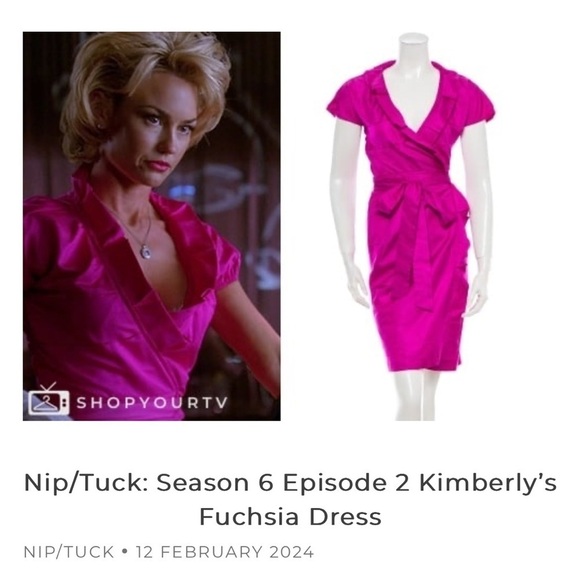 Diane Von Furstenberg Silk Victoire Wrap Dress in Fuchsia Women’s Size 2 - Picture 1 of 6